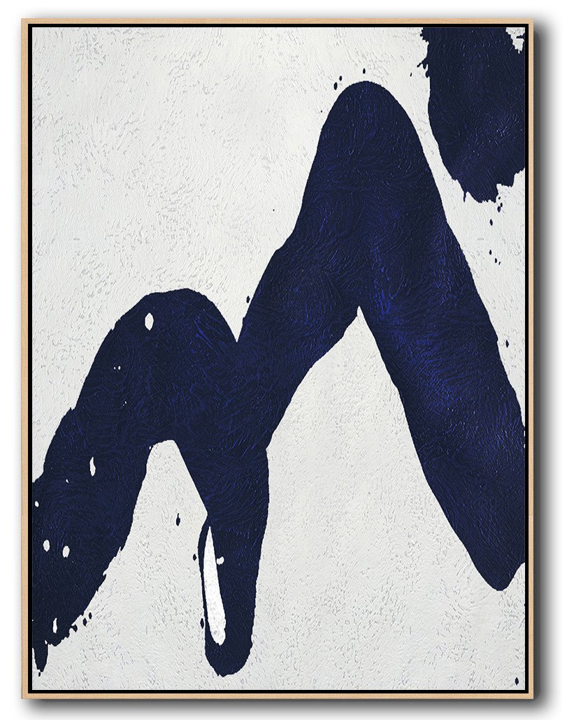 Navy Blue Minimalist Art #NV186B - Click Image to Close